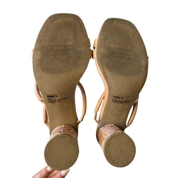 Dolce Vita Myla Sandals Size 9 Reptile Pattern Tan Strappy 3 Inch Heels - Picture 8 of 8